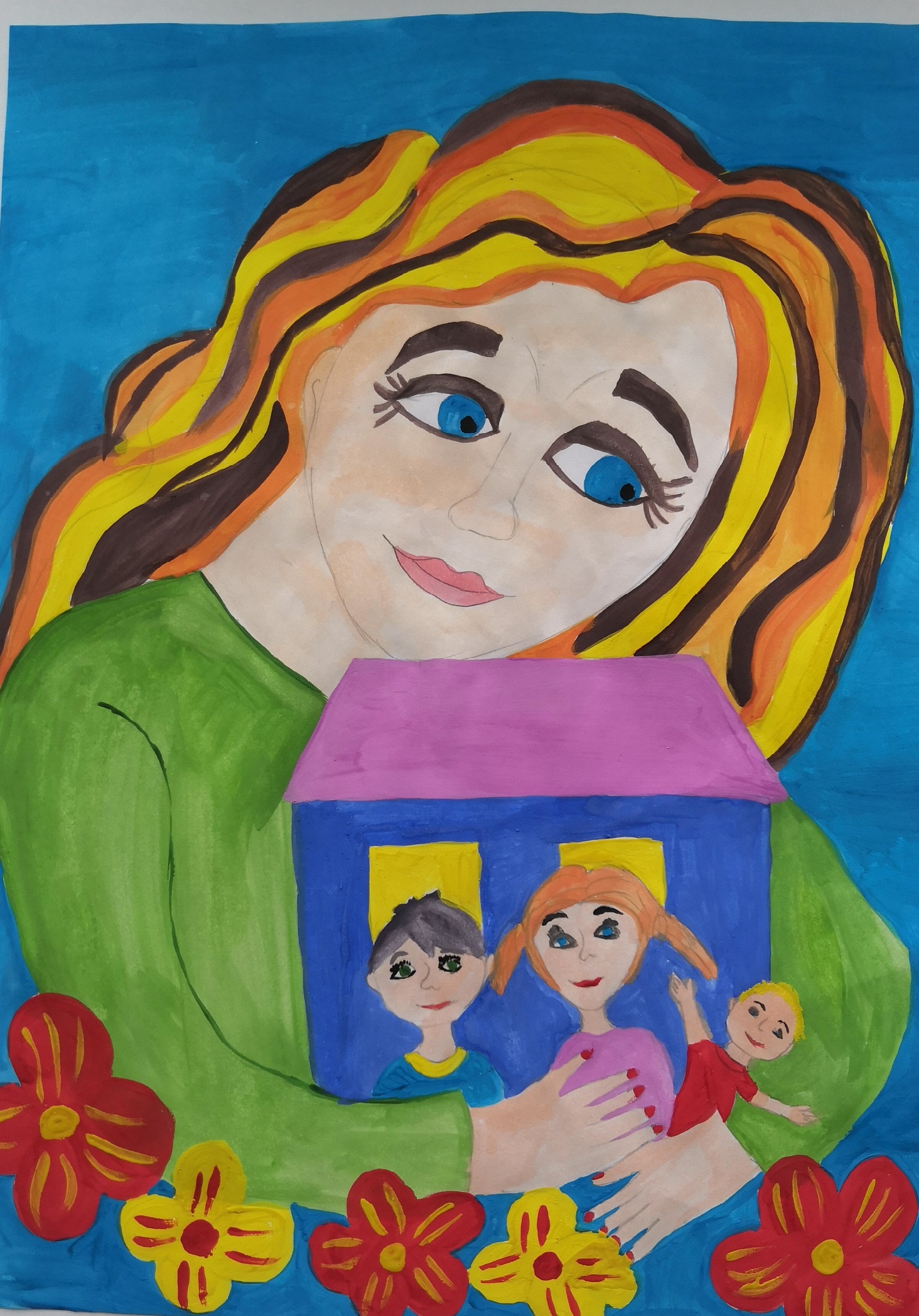 Рисунок ко Дню матери в детский сад